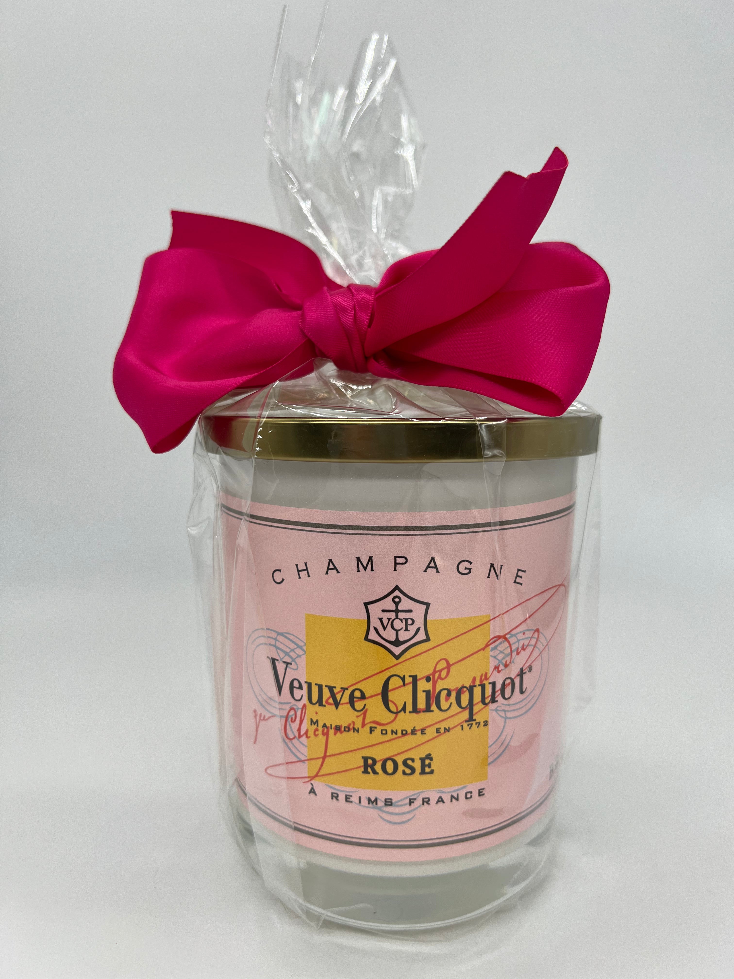 Pink Veuve Gold Lidded Candle