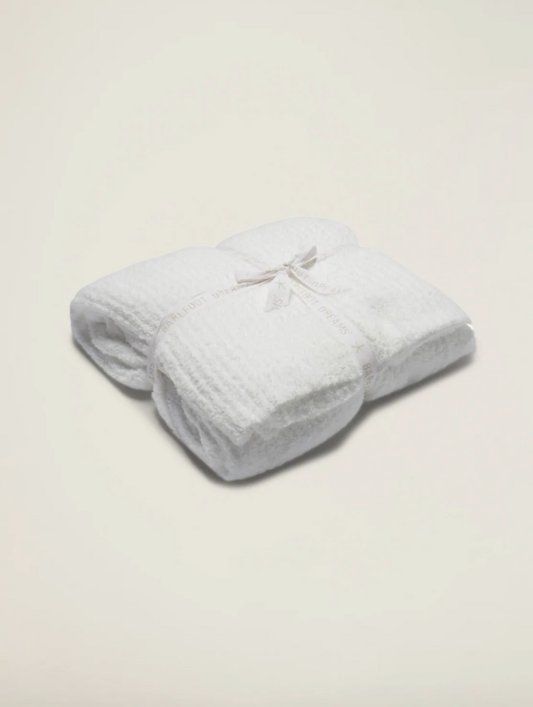 Barefoot Dreams | Cozy Chic Ribbed King Size Blanket, White