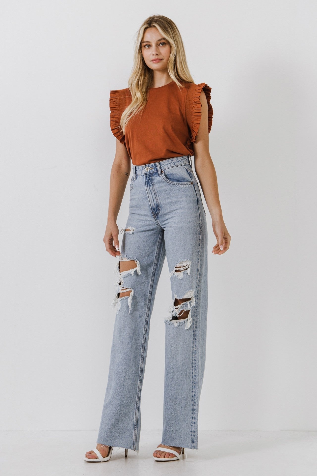 Georgia Ruffle Knit Top
