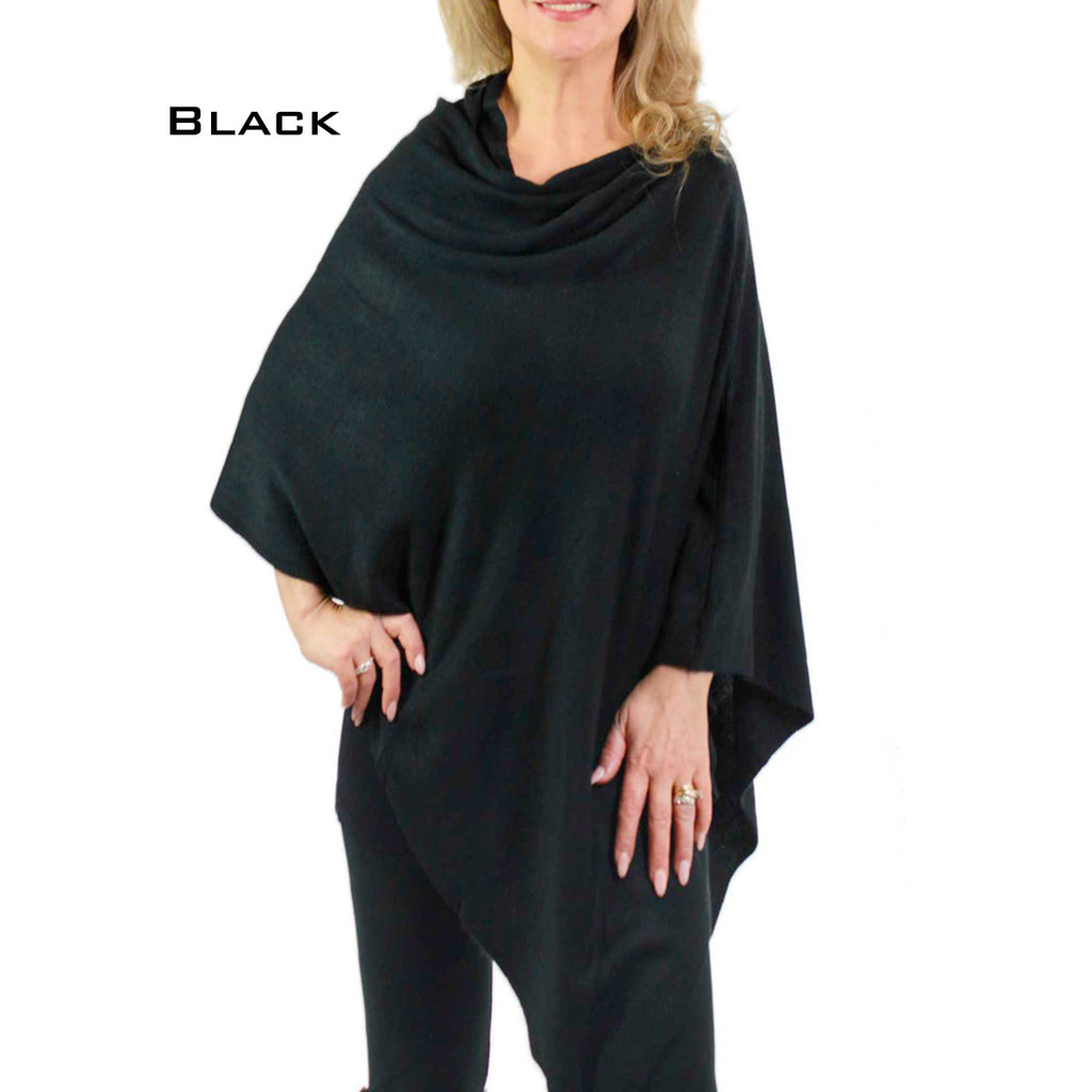 Cashmere Feel Poncho, Multiple Color Options