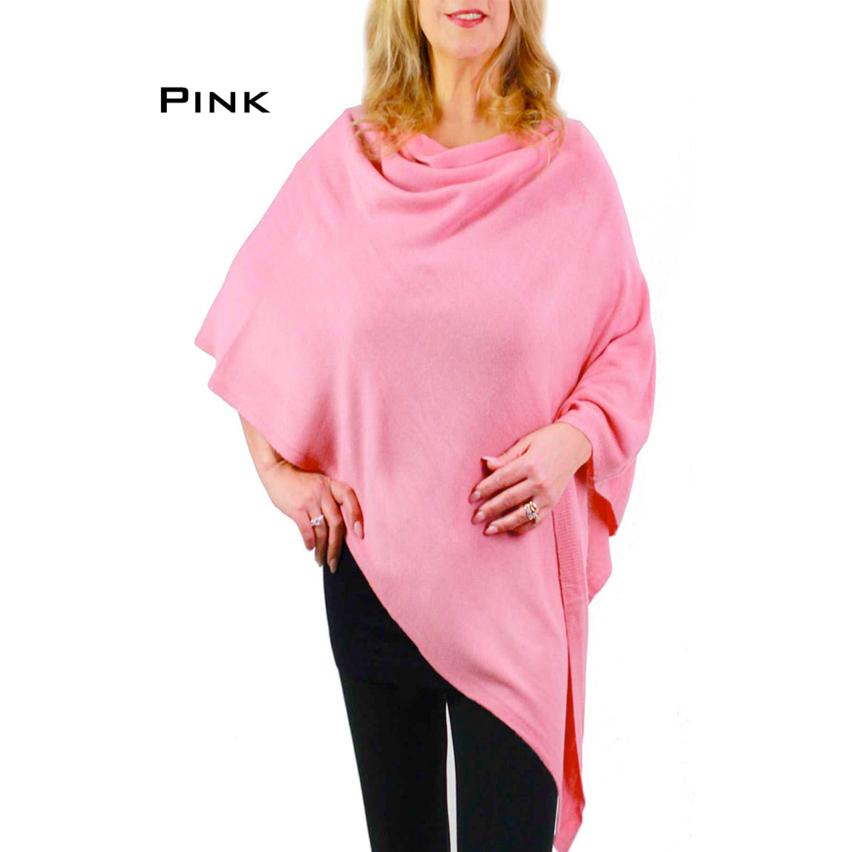 Cashmere Feel Poncho, Multiple Color Options