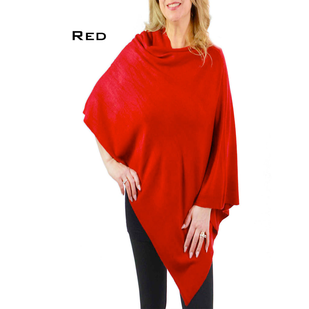 Cashmere Feel Poncho, Multiple Color Options