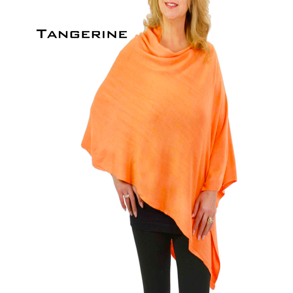Cashmere Feel Poncho, Multiple Color Options