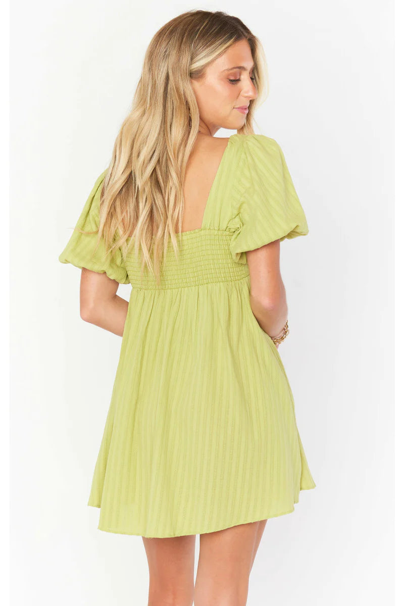 Show Me Your MUMU | Smitten Babydoll Dress - Pear Green