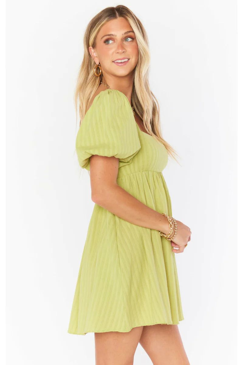 Show Me Your MUMU | Smitten Babydoll Dress - Pear Green